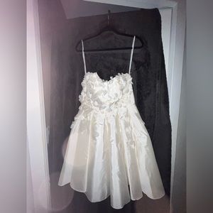 Off White Calvin Klein Strapless Dress
